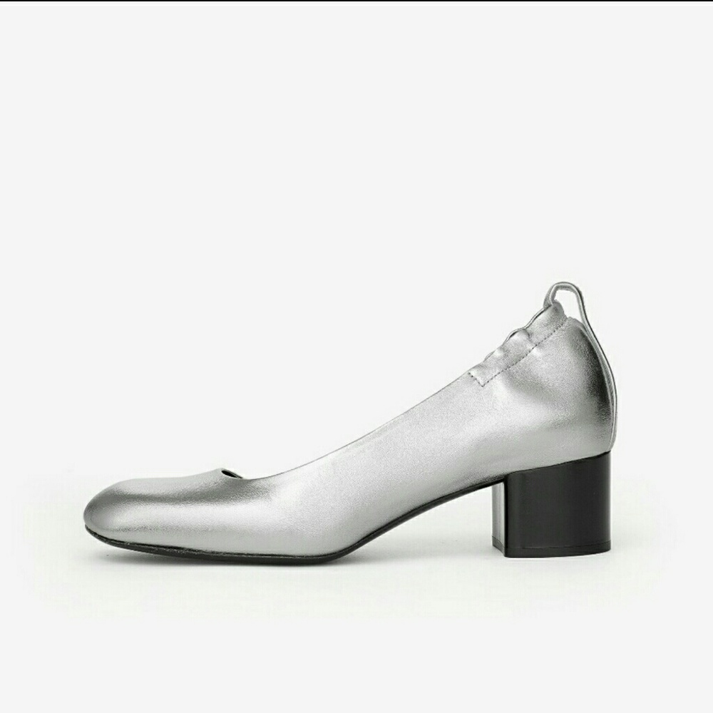 Rag & bone women Eren heels leather silver women shoes size 37.5